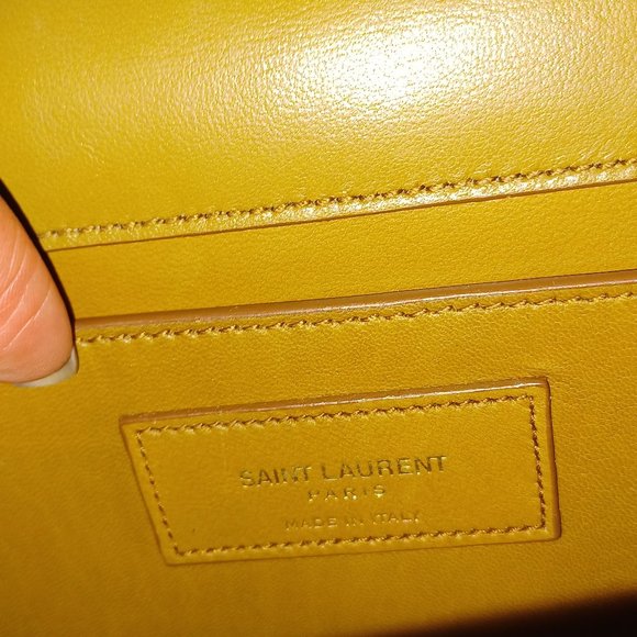SOLD: Authentic YSL Rare Monogram Small Suede Tassel Crossbody Bag, Camel - Picture 12 of 15